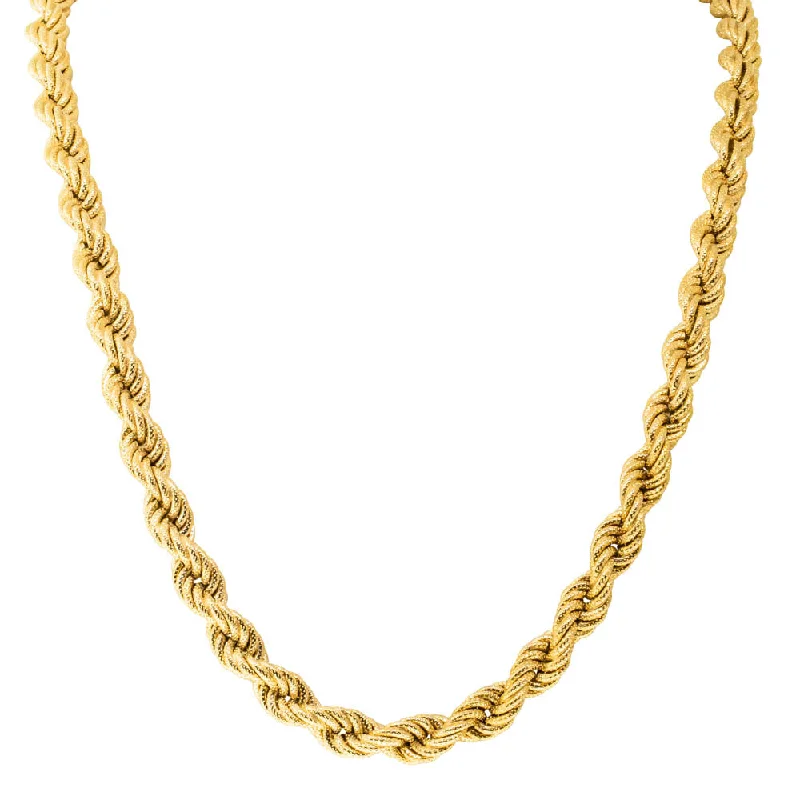 Deja Vu 9ct Yellow Gold Rope Twist Chain Necklace