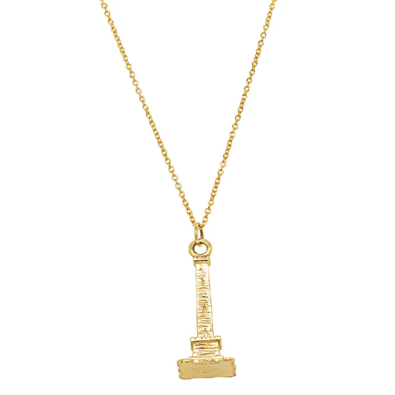 Deja Vu 9ct Yellow Gold Tower Necklace