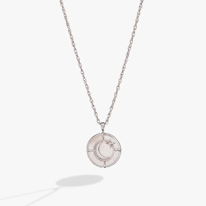 Genuine Mother of Pearl Signature Pendant Necklace