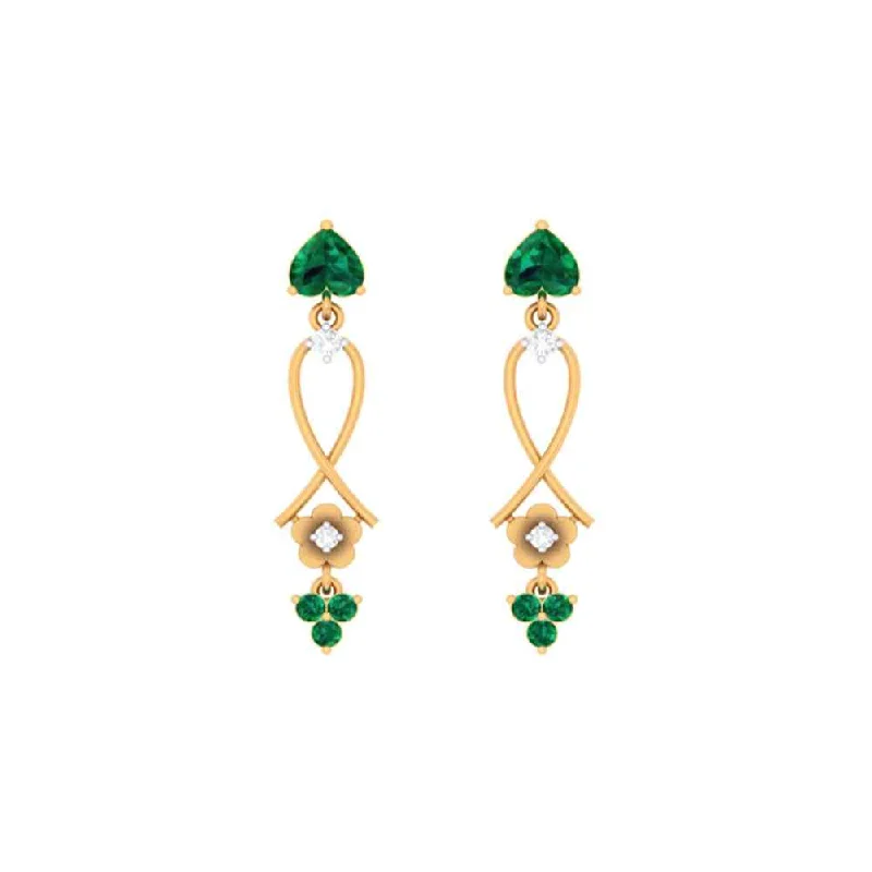 Green Dangler Earrings