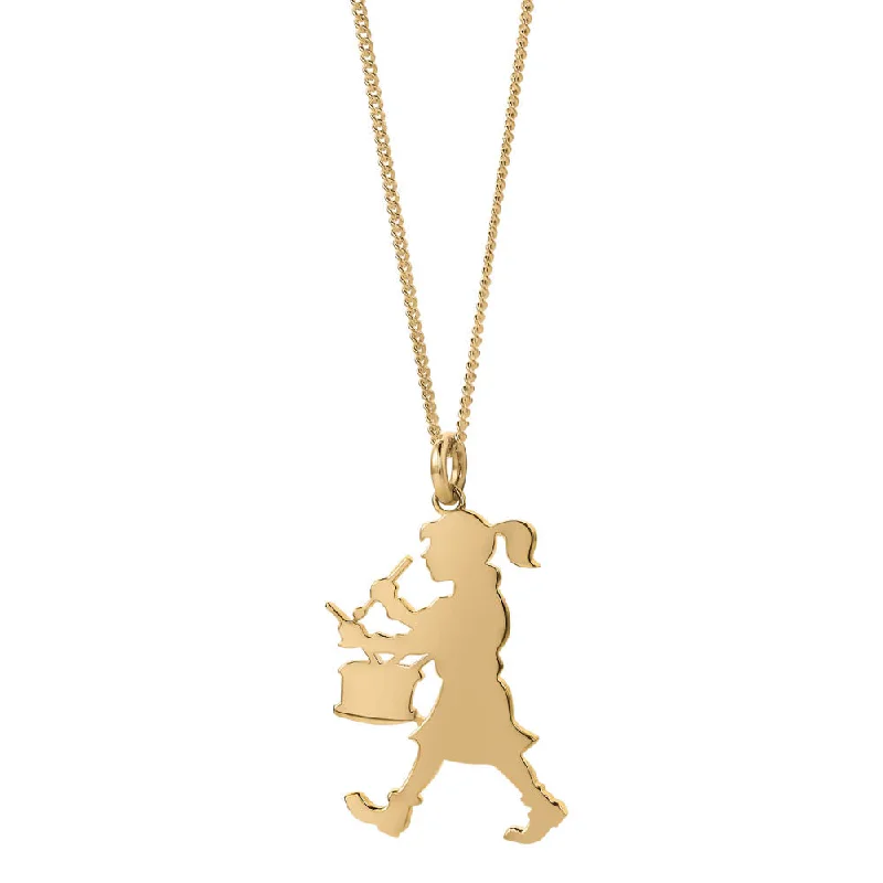 Karen Walker Drummer Girl Necklace - 9ct Yellow Gold