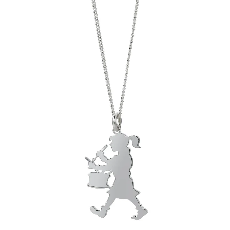 Karen Walker Drummer Girl Necklace - Sterling Silver