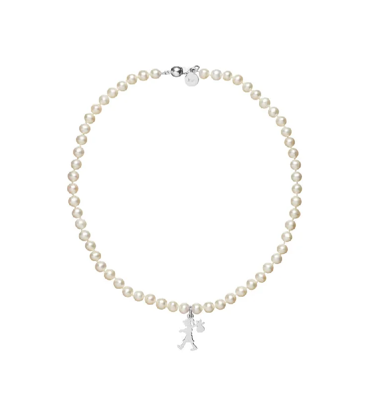 Karen Walker Girl With All The Pearls Necklace - Sterling Silver