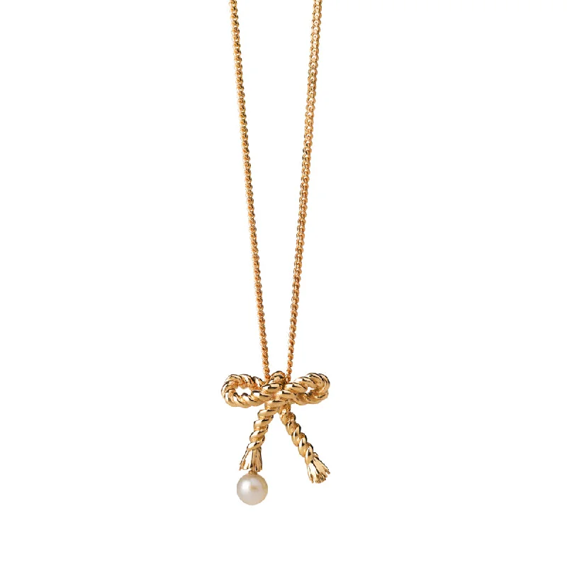 Karen Walker Love Knot Necklace - 9ct Yellow Gold