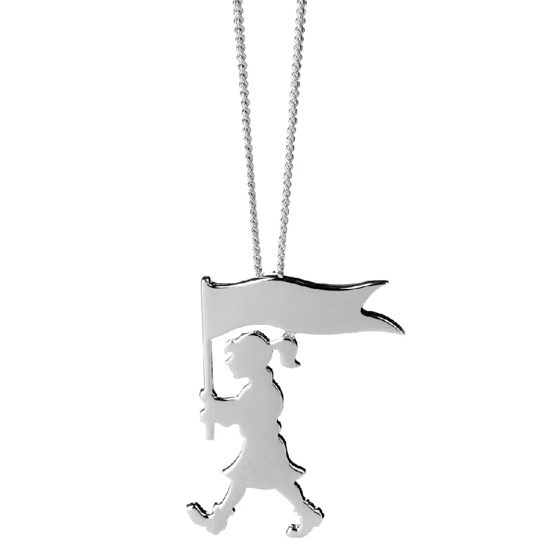 Karen Walker Marching Girl Necklace - Sterling Silver