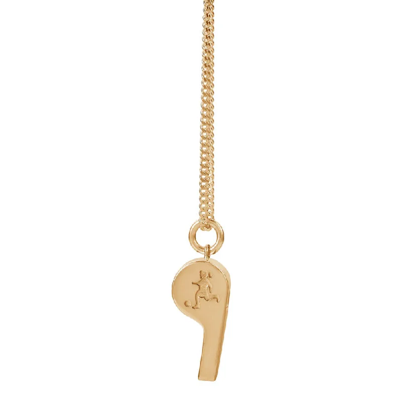 Karen Walker Soccer Girl Whistle Necklace - 9ct Yellow Gold