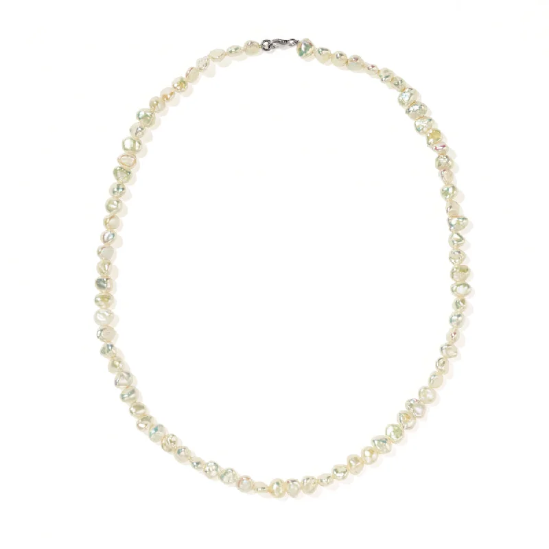 Meadowlark Baroque Pearl Midi Necklace - Sterling Silver