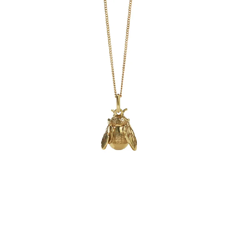 Meadowlark Bee Charm Necklace - Gold Plated