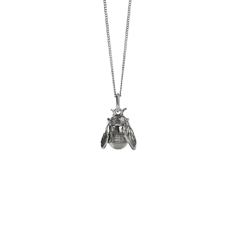 Meadowlark Bee Charm Necklace - Sterling Silver