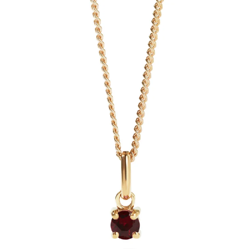 Meadowlark Della Necklace - Gold Plated & Garnet