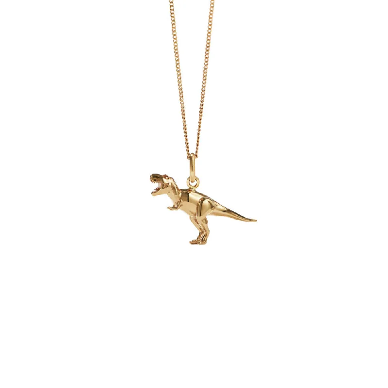 Meadowlark Dinosaur Charm Necklace - Gold Plated