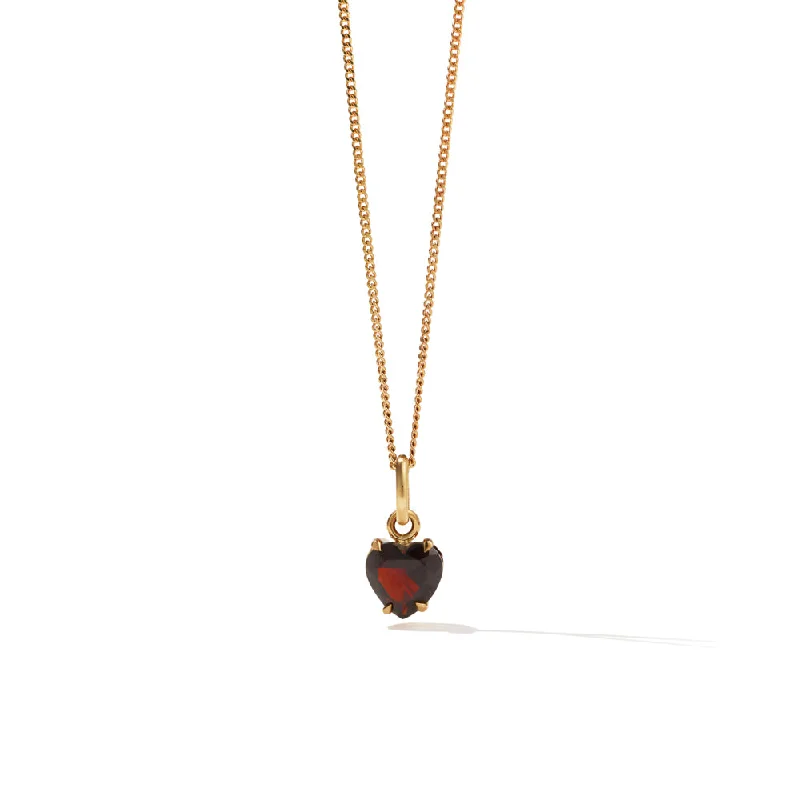 Meadowlark Heart Jewel Necklace - Gold Plated