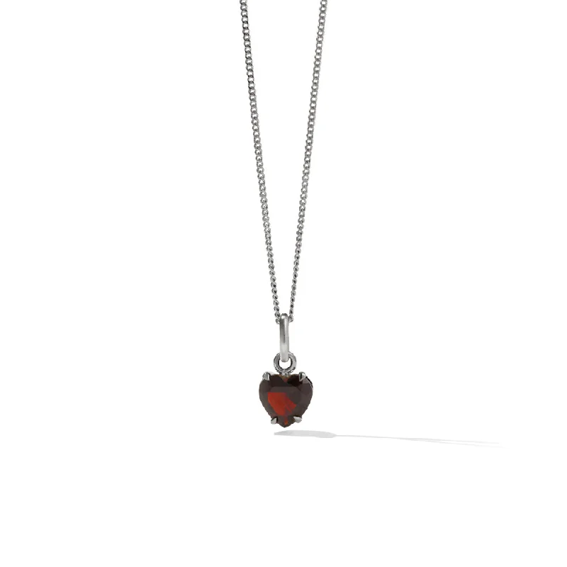 Meadowlark Heart Jewel Necklace - Sterling Silver