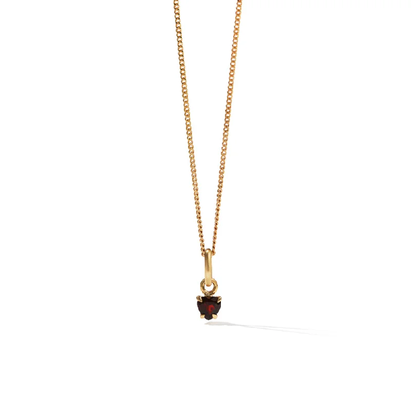 Meadowlark Micro Heart Jewel Necklace - Gold Plated