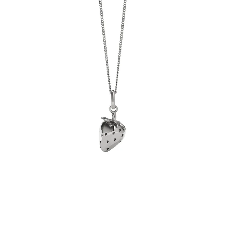 Meadowlark Strawberry Charm Necklace - Sterling Silver