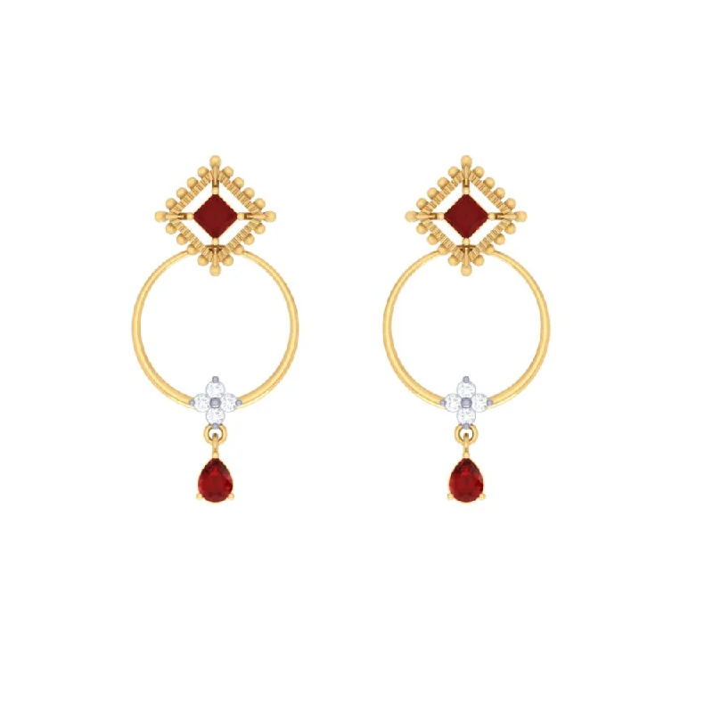 Round Shaped Gold Earrings Design To Wear Daily