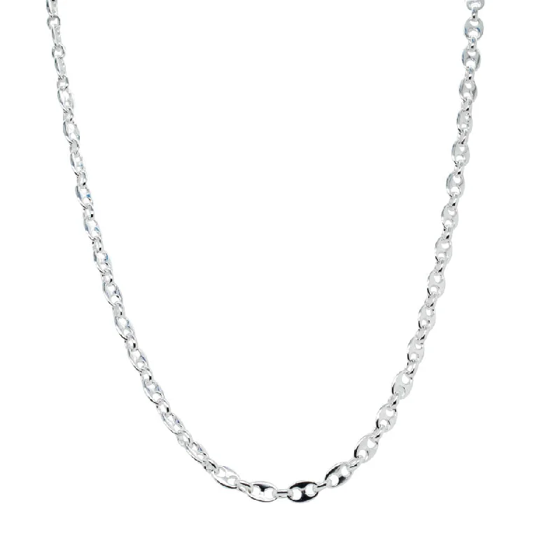 Sterling Silver Anchor Link Necklace