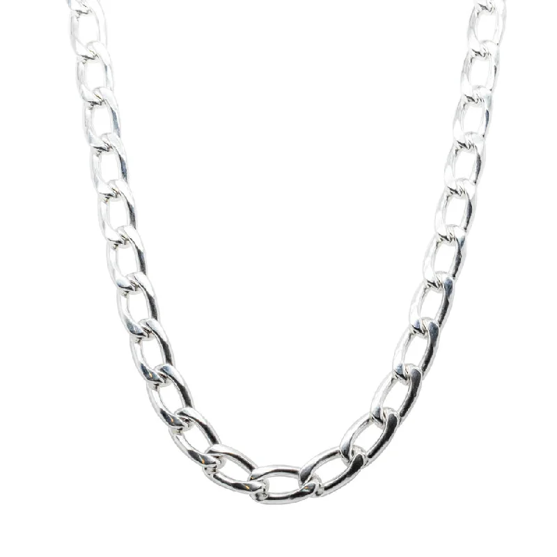 Sterling Silver Wide Curb Chain