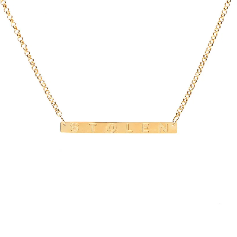 Stolen Girlfriends Club Stolen Plank Necklace - Gold Plated