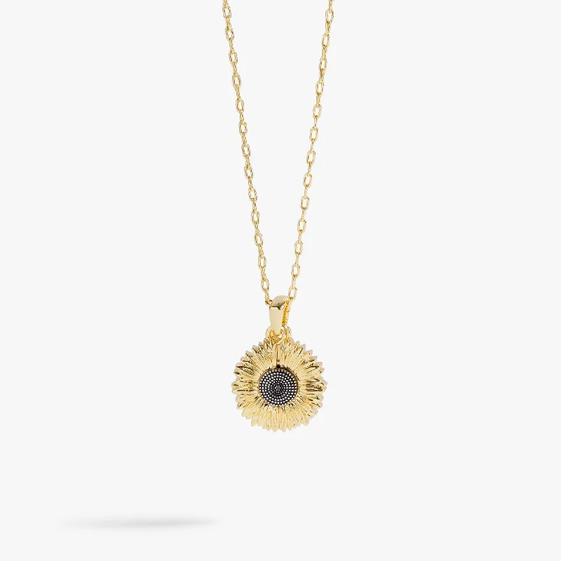 Sunflower Mantra Necklace