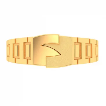 Uniquely Designed Interweaved Male Gold Ring From Mugdhaa Collection