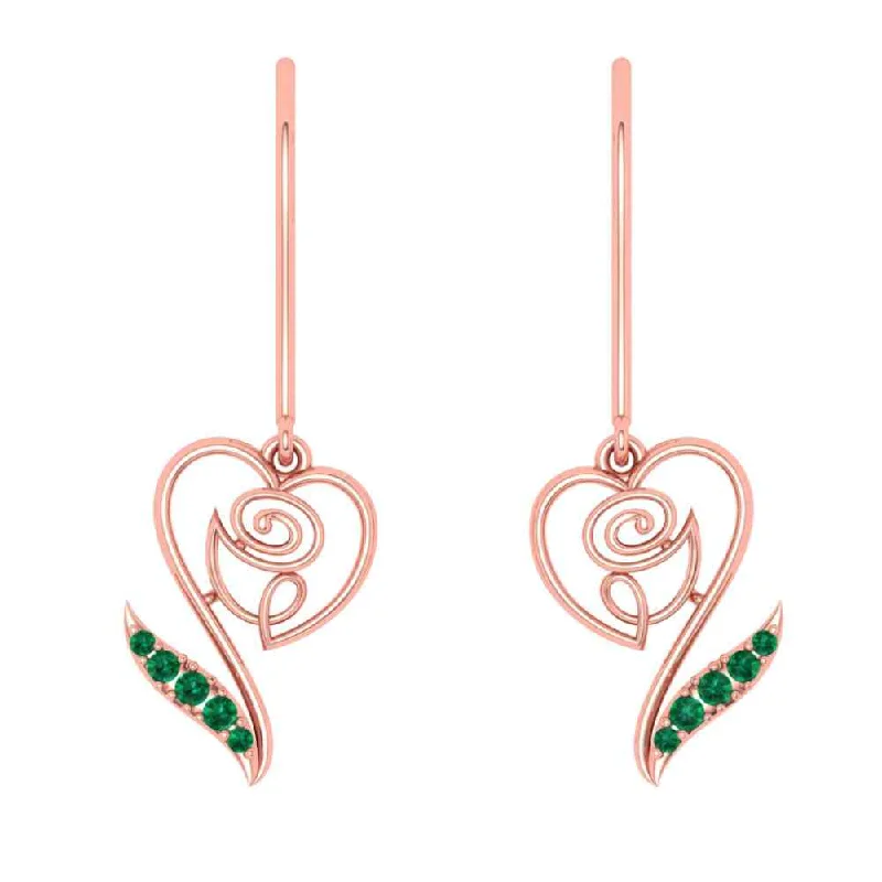 Vibrant Heart-shaped Gold Earrings