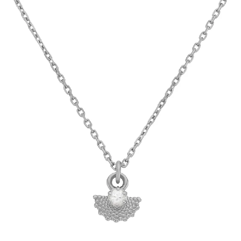 Zoe & Morgan EOS Pendant  - Sterling Silver & White Zircon