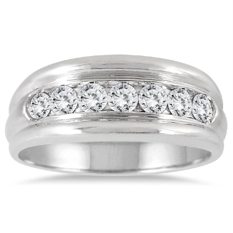 1 Carat TW Diamond Men's Ring in 10K White Gold