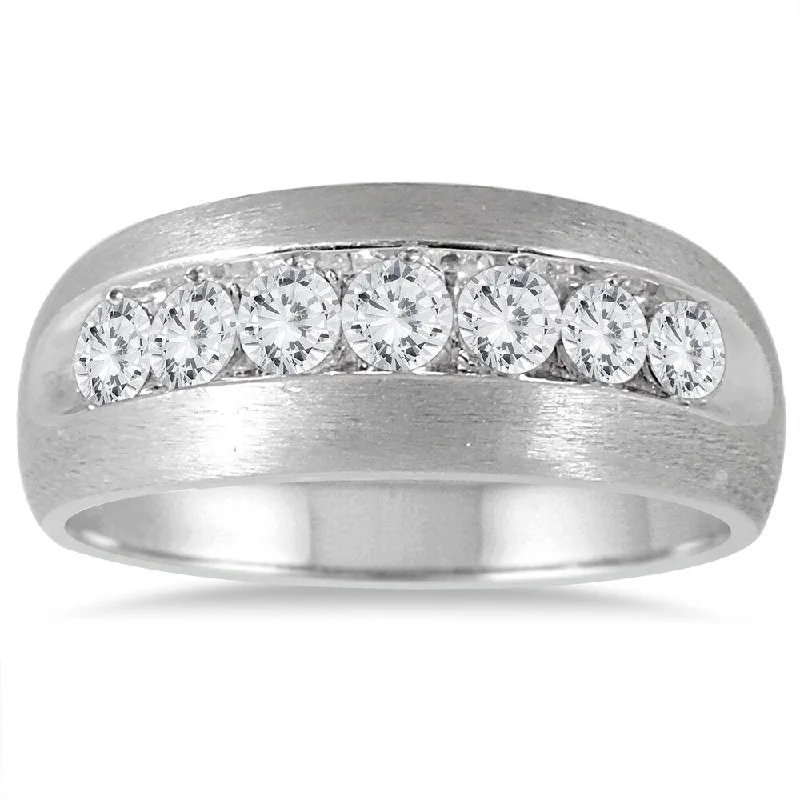 1 Carat TW Diamond Men's Ring in 10K White Gold