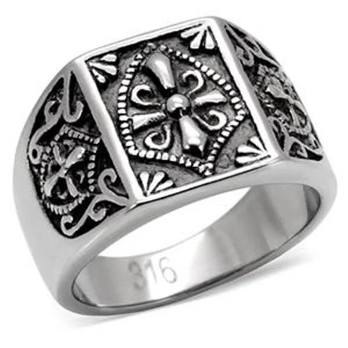 316 Stainless Steel Mens Mason Templar Knights Ring